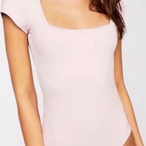 Free people pink bodysuit